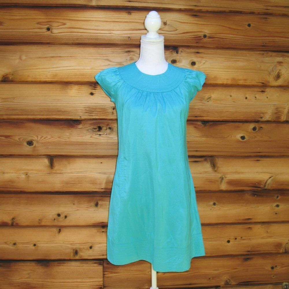 Calypso St. Barth Womens Blue Green Silk Mini Dress